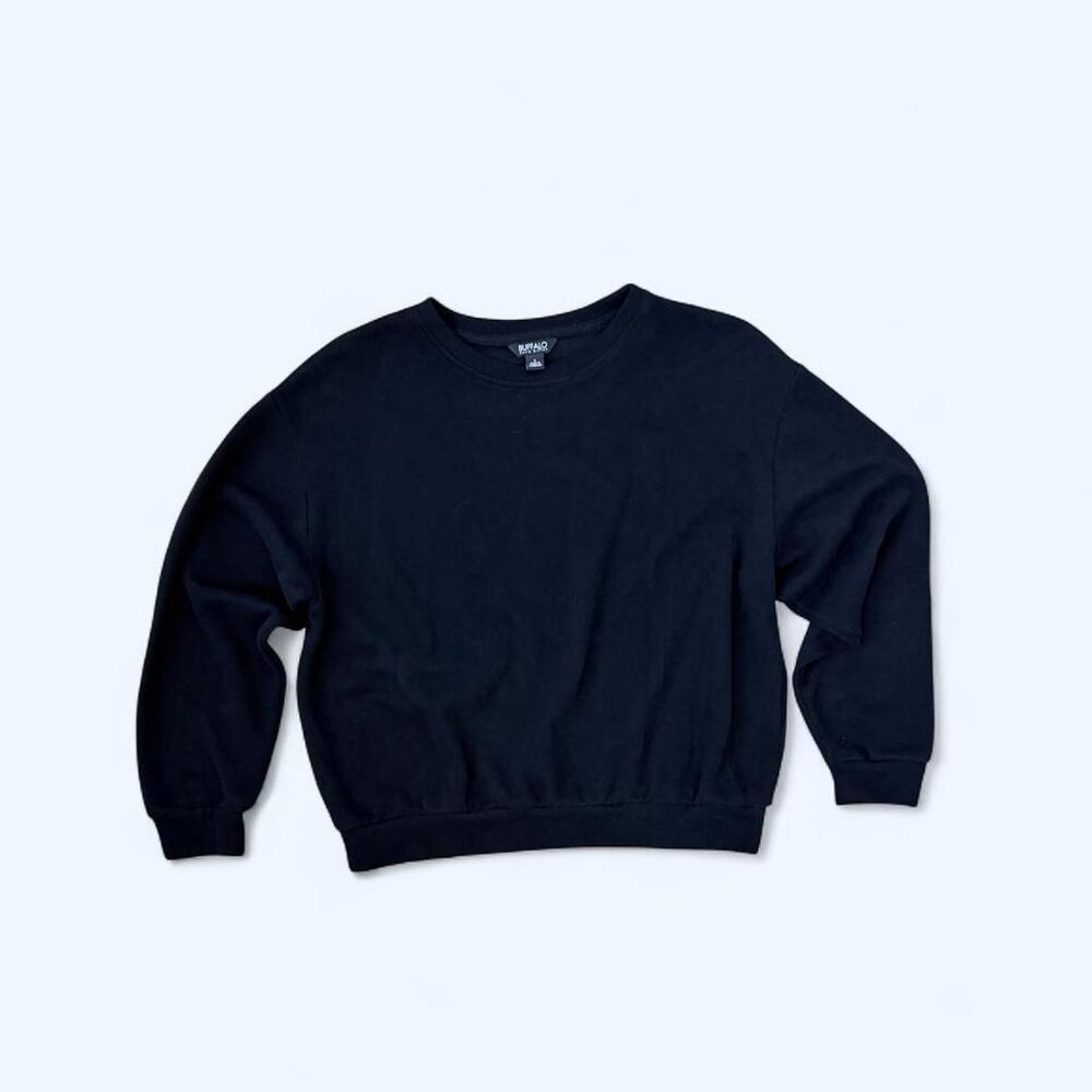 Buffalo-david-bitton Men's Black and Navy Sweatshirt